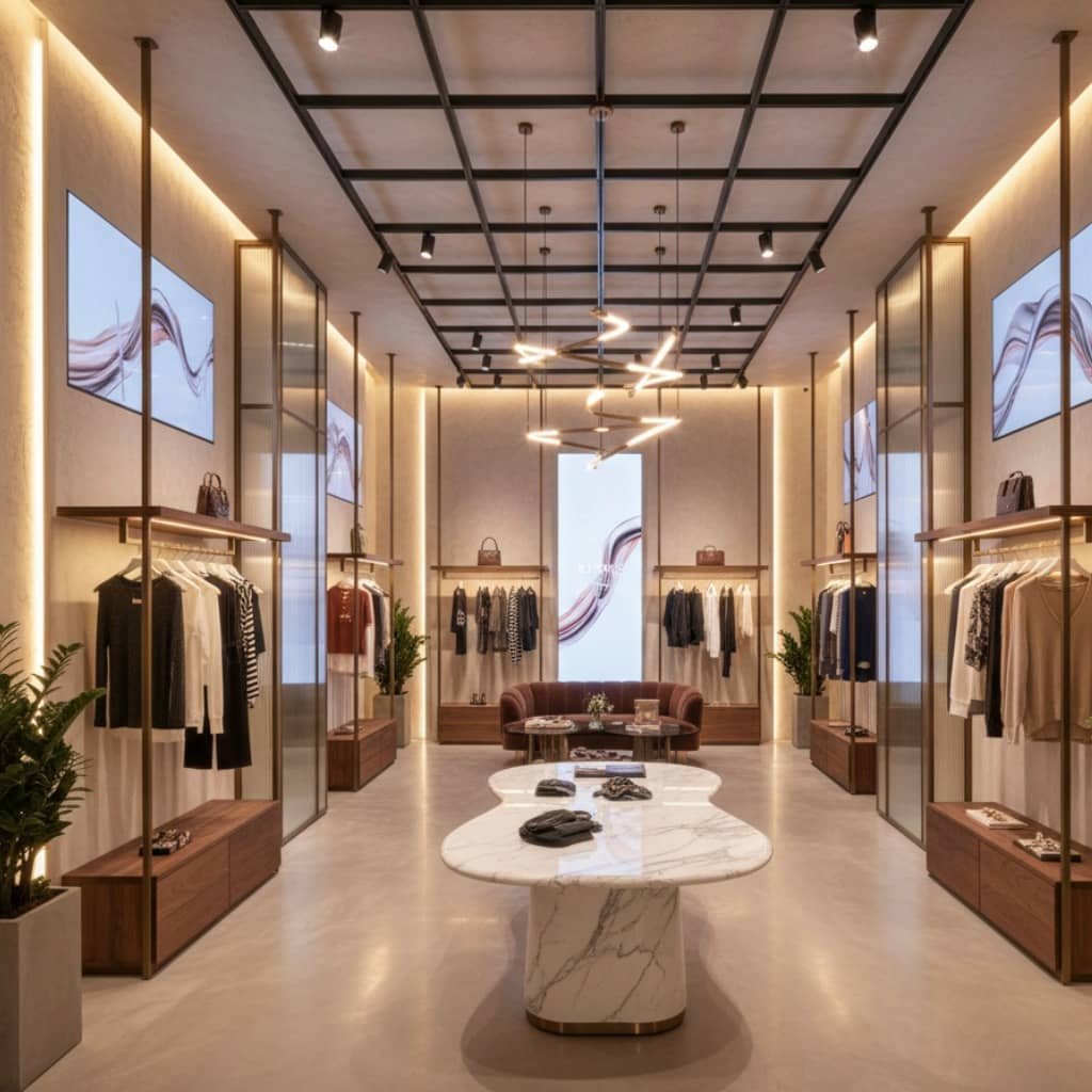 Stylish refurbished retail store